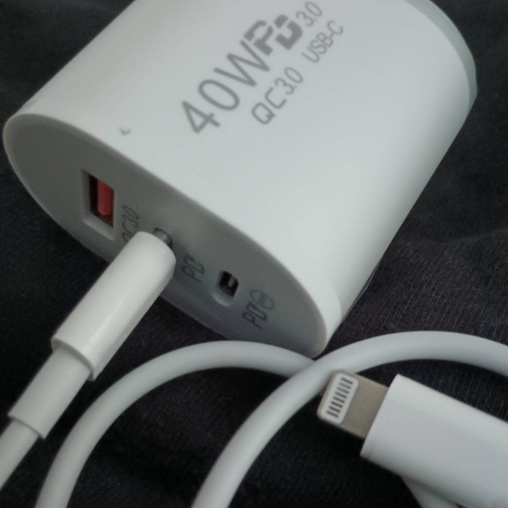 🔥1 PK New 40W USB PD Charger+20W PD USB 6Ft Data Fast Cable